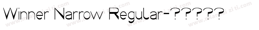 Winner Narrow Regular字体转换